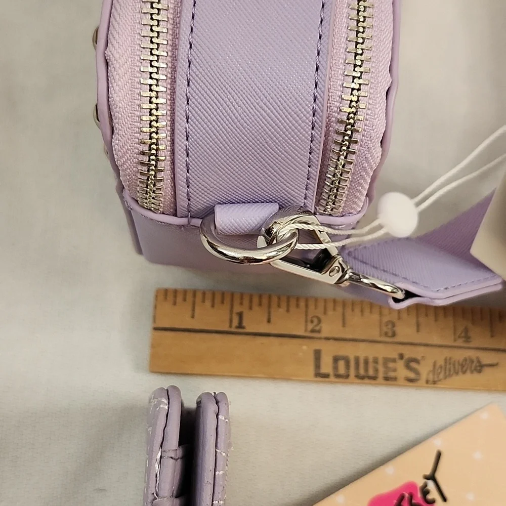 Valentino Orlandi Lavender Crossbody Bag & Coordinating Betsey Johnson Wallet